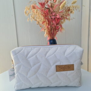 Trousse de toilette sur mesure coloris aux choix tissus upcyclé creatrice artisanale